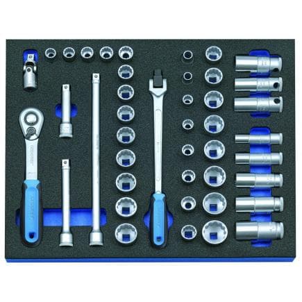 GEDORE 2016486 - Jeu de douilles 3/8'' dans le module d'outils CT (43 pcs.)