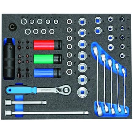 GEDORE 2957493 - Jeu d'outils dans le module Check-Tool (59 pcs.)