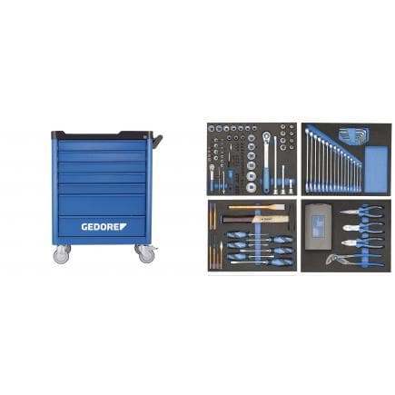 GEDORE 2980312 - Chariot à outils Smartline avec assortiment (147 pcs.)