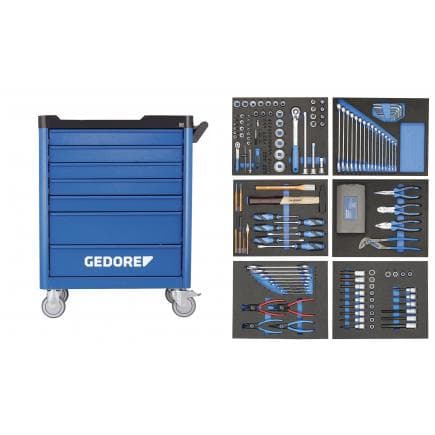 GEDORE 2980320 - Chariot à outils Smartline avec assortiment (190 pcs.)