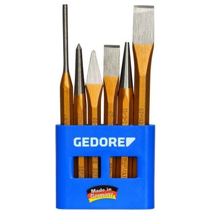 GEDORE 8725200 - Jeu de burins et de poinçons dans une boîte en PVC (6 pcs.)