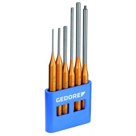 GEDORE 8839990 - Jeu de chasse-goupilles longs dans une boîte en PVC (6 pcs.)