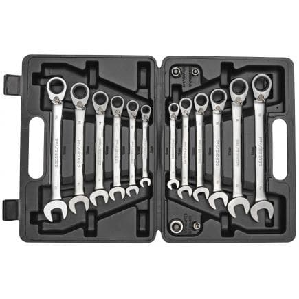 GEDORE 3300060 - Jeu de clés mixtes à cliquet réversibles métriques (16 pcs.)