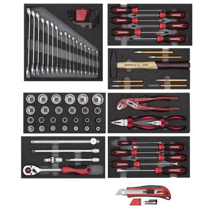 GEDORE 3301655 - Jeu d'outils de module en mousse 8xCT (81 pcs.)
