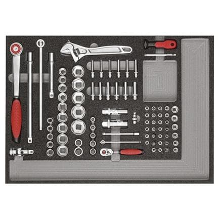 GEDORE 3301679 - Jeu d'outils de module en mousse 3xCT (166 pcs.)