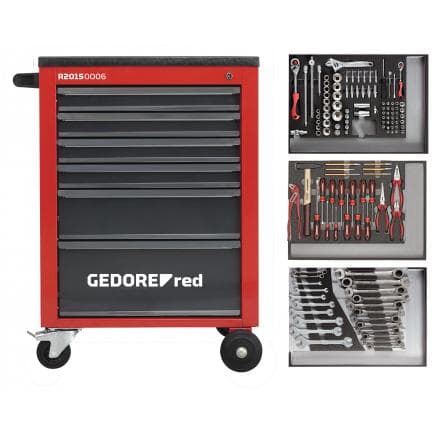 GEDORE 3301673 - Ensemble d'outils dans le chariot d'atelier MECHANIC (129 pcs.)