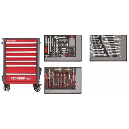 GEDORE 3301694 - Jeu d'outils dans le chariot d'atelier WINGMAN (129 pcs.)