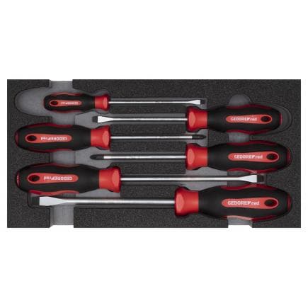 GEDORE 3301713 - Jeu de tournevis PZ SL en module 2/6 CT (6 pcs.)