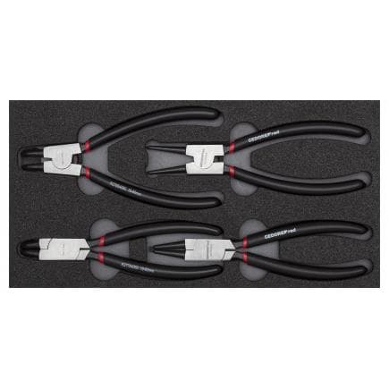 GEDORE 3301716 - Jeu de pinces pour anneaux élastiques en module 2/6 CT (4 pcs.)