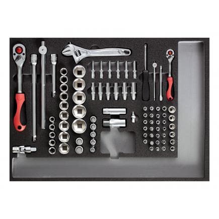 GEDORE 3301681 - Jeu de douilles 1/4'' - 1/2'' dans le module CT (84 pcs.)