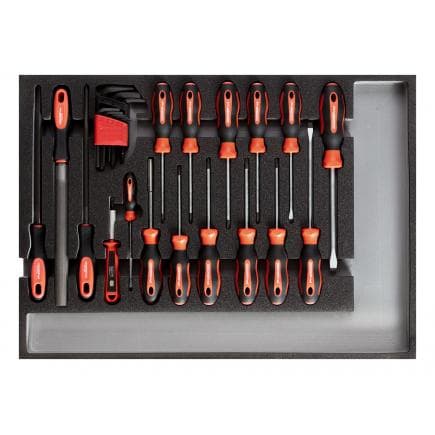 GEDORE 3301683 - Jeu de tournevis et de limes pour module en mousse (26 pcs.)