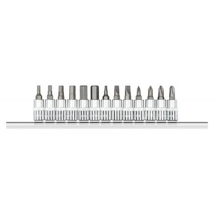GEDORE 3300022 - Douilles pour vis 1/4'' avec guide (13 pcs.)