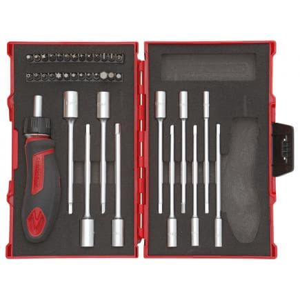 GEDORE 3300025 - Ensemble d'outils à cliquet à poignée en T 1/4'' (37 pcs.)
