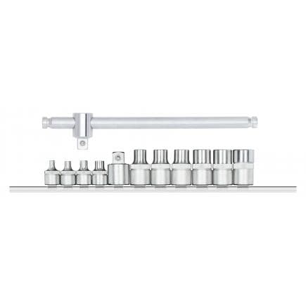 GEDORE 3300048 - Jeu de clés à douilles 3/8'' - 1/2'' Torx® avec guide et poignée (12 pcs.)