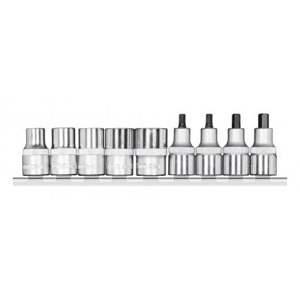 GEDORE 3301872 - Jeu de clés à douilles pour vis 1/2'' avec guide (9 pcs.)