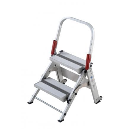 GIERRE BP200 - Tabouret professionnel pliant en aluminium, 2 marches