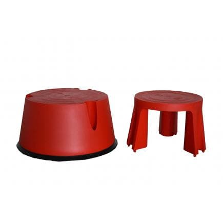 GIERRE B0020 - TABOURET ROND EN PLASTIQUE à roulettes