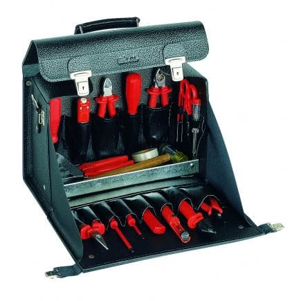 GT LINE BCP01 - Sac à outils en cuir véritable, avec logements internes