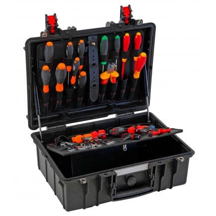GT LINE GT 42-16 PTS - Valise chariot porte-outils en polypropylène étanche, 2 panneaux à poches