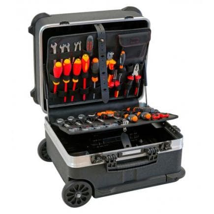 GT LINE V-ROCK TURTLE PEL - Valise chariot porte-outils en polyéthylène grande épaisseur, panneaux à élastiques