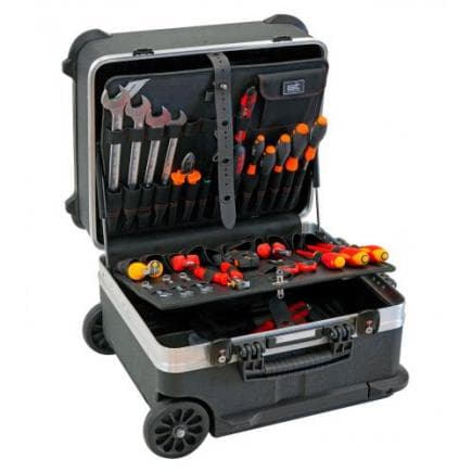 GT LINE V-ROCK TURTLE PTS - Valise chariot porte-outils en polyéthylène grande épaisseur, panneaux à poches