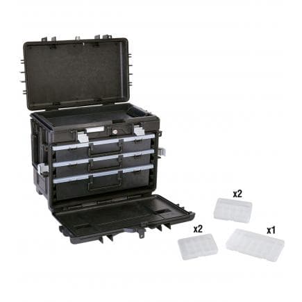 GT LINE AI1X.B.2LR - Chariot à outils en polypropylène avec organisateurs vides