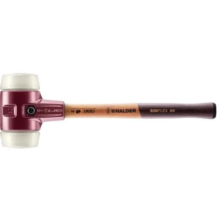 HALDER 3008.030 - Maillets SIMPLEX-Nylon avec boîtier en fonte malléable et manche en bois