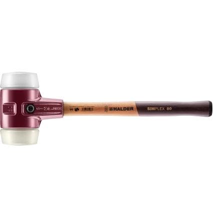 HALDER 3078.030 - Maillets SIMPLEX-Superplastique/nylon avec boîtier en fonte malléable et manche en bois