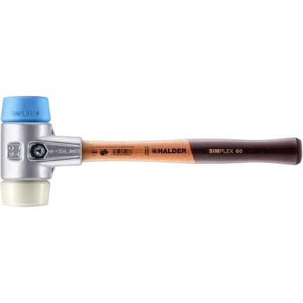 HALDER 3118.030 - Maillets SIMPLEX-TPE souple/nylon avec boîtier en aluminium et manche en bois