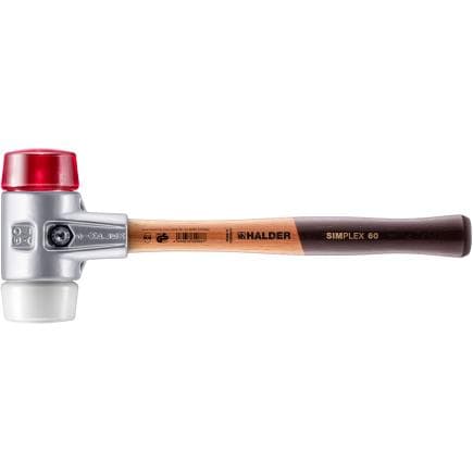HALDER 3167.030 - Maillets SIMPLEX-Plastique/superplastique avec boîtier en aluminium et manche en bois