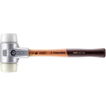 HALDER 3178.030 - Maillets SIMPLEX-Superplastique/plastique avec boîtier en aluminium et manche en bois