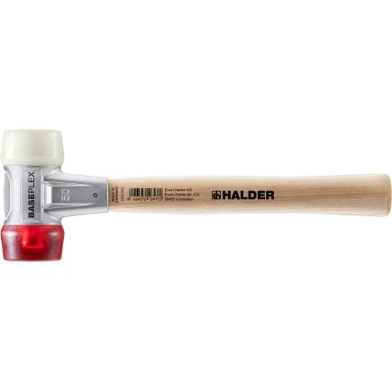 HALDER 3968.025 - Maillets BASEPLEX-Nylon/acétate de cellulose avec boîtier en zinc moulé et manche en bois