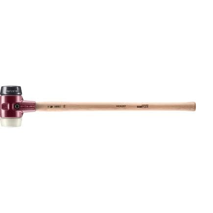 HALDER 3028.081 - Marteaux de frappeur SIMPLEX-Caoutchouc chargé/nylon avec boîtier en fonte malléable manche en bois hickory de haute qualité
