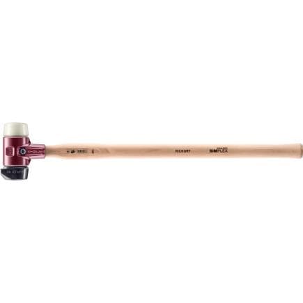 HALDER 3028.261 - Marteaux de frappeur SIMPLEX-Caoutchouc chargé avec pied intégré/nylon avec boîtier en fonte malléable manche en bois hickory de...