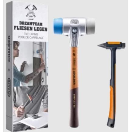 HALDER 3113s002 - Promo Plus Box "Dreamteam carreleur"-Maillet SIMPLEX TPE souple/TPE moyen et Marteau de carreleur PICARD