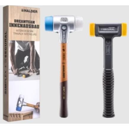 HALDER 3117s003 - Promo Plus Box "Dreamteam travaux intérieur"-Maillet SIMPLEXTPE souple/superplastique et maillet SECURAL