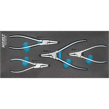 HAZET 163-531/4 - jeu de pinces à circlips (4 pcs.)