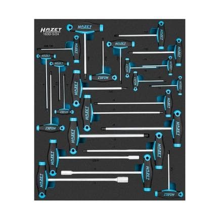 HAZET 163D-5/24 - Jeu de clés à douilles avec manche en T (24 pcs.)