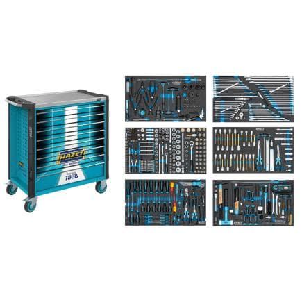 HAZET 179NXL-8S1/515 - Servante d’atelier Assistent 8 tiroir avec assortiment (515 pcs.)