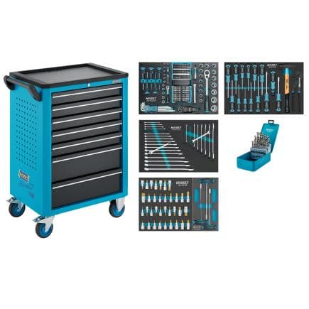 HAZET 176N-7/256 - Servante d'atelier Assistent 176N avec assortiment (256 pcs.)