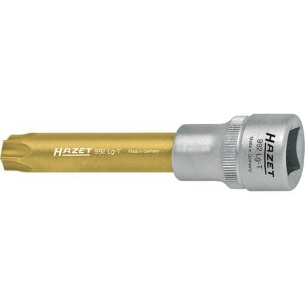 HAZET 992LG-T50 - Embout de clé à douilles TORX® extra long avec adaptateur carré intérieur 1/2" à moletage