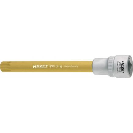 HAZET 990SLG-10 - Embout de clé à douilles polygonal XZN extra long avec adaptateur carré intérieur 1/2"