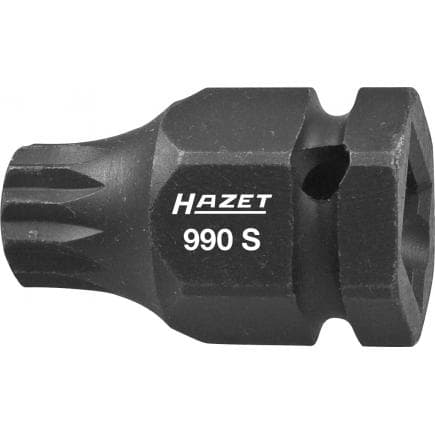 HAZET 990S-14 - Embout de clé à douilles polygonal XZN court avec adaptateur carré intérieur 1/2"