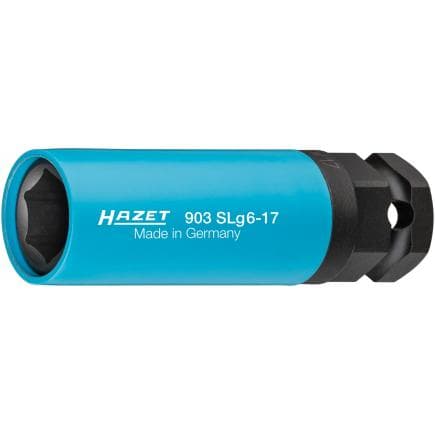 HAZET 903SLG6-17 - Embout de clé à douilles à chocs hexagonal long avec adaptateur carré intérieur 1/2" avec profil de traction pour le montage...