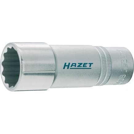 HAZET 900TZ-11 - Embout de clé à douilles double hexagone métrique avec adaptateur carré intérieur 1/2" avec profil de traction à moletage