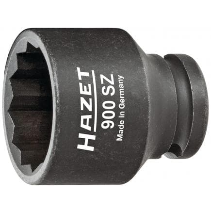 HAZET 900SZ-13 - Embout de clé à douilles double hexagone court avec adaptateur carré intérieur 1/2" avec profil de traction à alésage