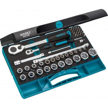 HAZET 953HP - Jeu de cliquets et d'embouts de clé à douilles hexagonaux Pozidriv, PH, différentes tailles et TORX® avec adaptateur carré intérieur...