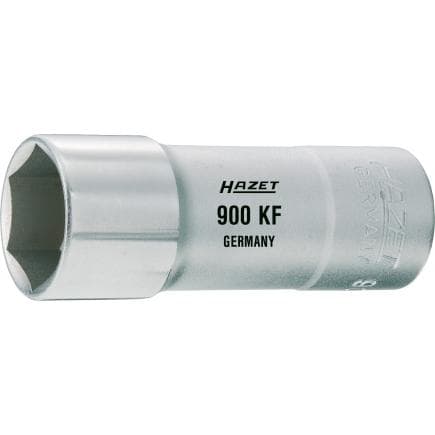 HAZET 900AKF - Embout de clé à douilles hexagonal avec adaptateur carré intérieur 1/2" avec ressort couronne pour clé à bougie d'allumage