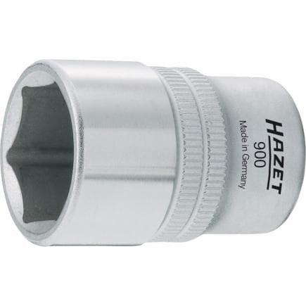 HAZET 900-10 - Embout de clé à douilles hexagonal métrique avec adaptateur carré intérieur 1/2" avec profil de traction à moletage