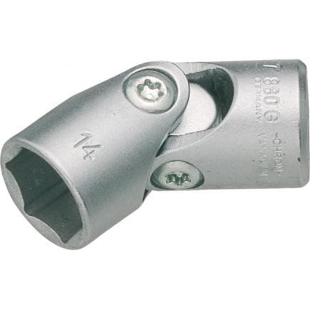 HAZET 880G-12 - Embout de clé à douilles hexagonal long métrique à charnière avec adaptateur carré intérieur 3/8" avec profil de traction